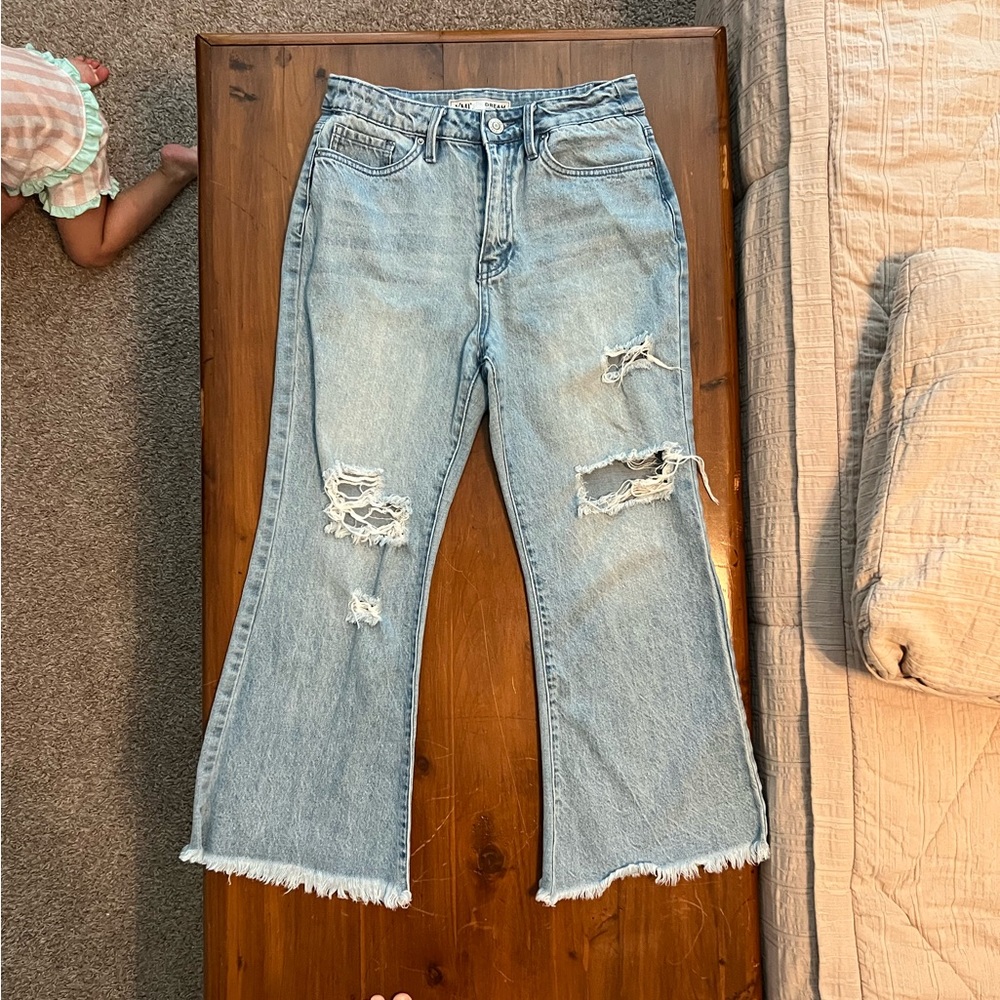 YMI Flared Cropped Denim